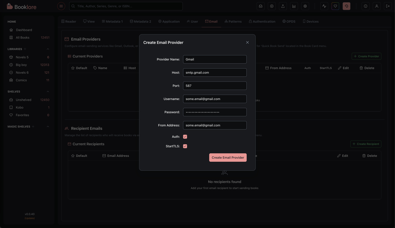 Gmail Configuration
