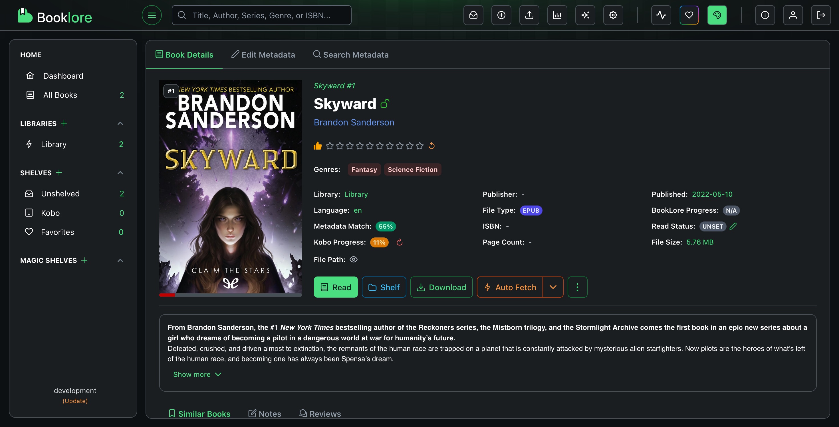 Booklore Synced Progress